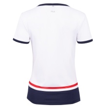 Fila Tennis Shirt Elisabeth (V-Neck) white/navy blue Ladies