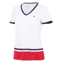 Fila Tennis Shirt Elisabeth (V-Neck) white/red ladies