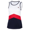 Fila Tennis Tank Top Cleo (100% Polyester) white/navy blue/red Women