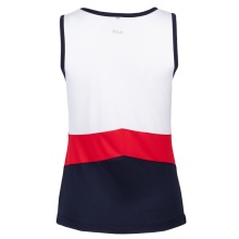 Fila Tennis Tank Top Cleo (100% Polyester) white/navy blue/red Women