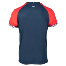 Fila Tennis T-shirt Alfie (100% Polyester, 3 stripes) peacoat blue/red Men