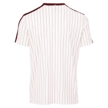 Fila Tennis T-shirt Stripes Jascha 2 (100% Polyester) white/wine red Men's