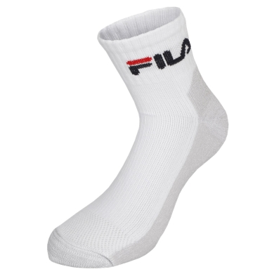 Fila Tennis Sock Quarter Short (Mixed Fabric) White - 1 Pair