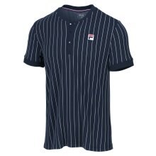 Fila Tennis T-shirt Button Stripes peacoat blue/white Men