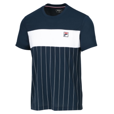 Fila Tennis T-shirt Mauri Stripes peacoat blue/white Men