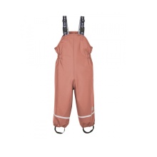 First Instinct Mud and Rain Trousers with Braces Fis 44 (PFC-free, waterproof) rosewood pink Toddlers