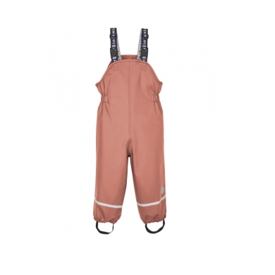 First Instinct Mud and Rain Trousers with Braces Fis 44 (PFC-free, waterproof) rosewood pink Toddlers