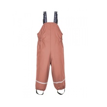 First Instinct Mud and Rain Trousers with Braces Fis 44 (PFC-free, waterproof) rosewood pink Toddlers