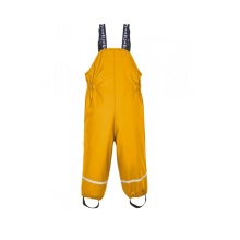 First Instinct Mud and Rain Trousers with Braces Fis 44 (PFC-free, waterproof) yellow Toddlers