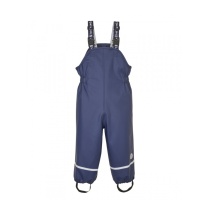 First Instinct Mud and Rain Trousers with Braces Fis 44 (PFC-free, waterproof) blue Toddlers