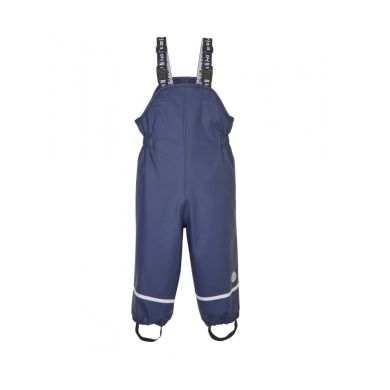 First Instinct Mud and Rain Trousers with Braces Fis 44 (PFC-free, waterproof) blue Toddlers