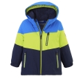 First Instinct Winter Jacket FISW 3 (PFC-free, waterproof and windproof) neon yellow/blue toddlers