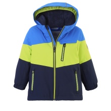 First Instinct Winter Jacket FISW 3 (PFC-free, waterproof and windproof) neon yellow/blue toddlers