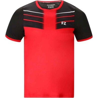 Forza Sport T-shirt Check Tee (comfortable fit) red/black Men