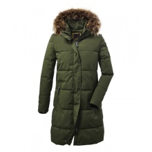 G.I.G.A. DX Winter Down Parka Casual with Hood (water-repellent, breathable, PFC-free) dark olive green Women