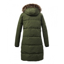 G.I.G.A. DX Winter Down Parka Casual with Hood (water-repellent, breathable, PFC-free) dark olive green Women