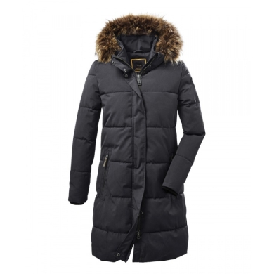 G.I.G.A. DX Winter Down Parka Casual with Hood (water-repellent, breathable, PFC-free) dark blue Women