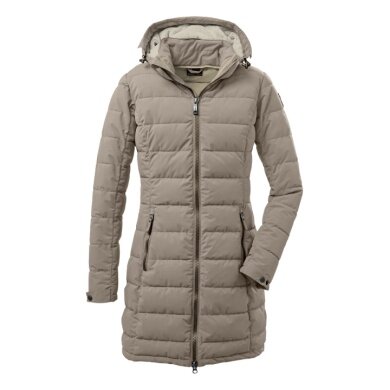 G.I.G.A. DX Winter quilted parka GW 13 with hood (water-repellent and windproof) light beige women