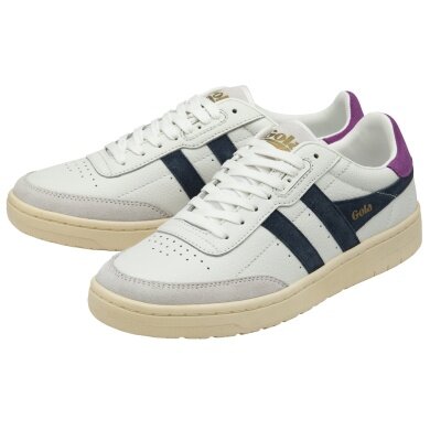 Gola Falcon Leather Sneakers 2024 white/navy blue/purple ladies