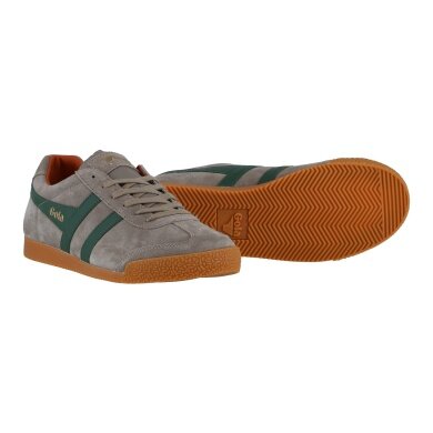 Gola Sneaker Harrier Suede Leather 2024 light grey/dark green/orange Men