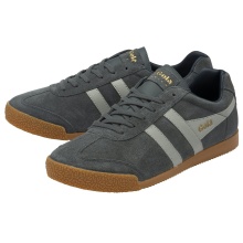 Gola Harrier Suede Leather Sneakers 2024 dark grey/light grey/navy blue men's