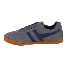 Gola Harrier Suede Leather Sneakers 2024 ash grey/navy blue/evergreen men's