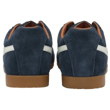 Gola Harrier Suede Leather Sneakers 2024 navy blue/off white/orange men's