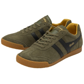 Gola Sneaker Harrier Suede-Leather 2024 khaki green/black/yellow Men