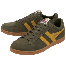 Gola Sneaker Equipe Suede Leather 2024 khaki green/yellow Men