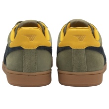 Gola Sneaker Equipe II Suede Leather 2024 khaki green/navy blue/yellow Men