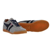 Gola Sneaker Harrier Suede-Leather Knightsbridge - Made in England - light grey/navy blue Men