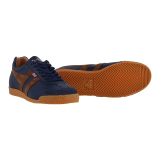 Gola Sneaker Harrier Mayfair 2024 - Made in England - navy blue/brown Men