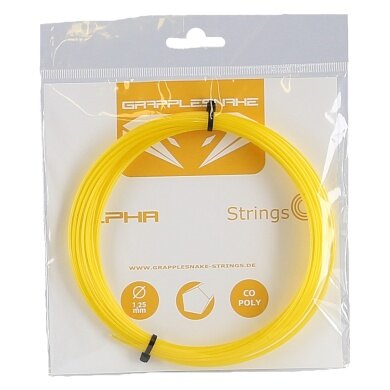 Grapplesnake Tennis String Alpha 1.25 (Durability+Spin) yellow 12m Set