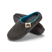 Gumbies slippers charcoal grey/turquoise