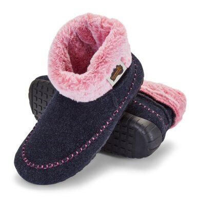 Gumbies Ossa High slippers navy blue/pink ladies