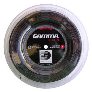 Gamma Tennis String Moto (Durability+Spin) black 200m roll