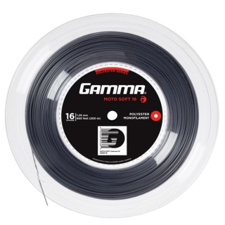 Gamma Tennis String Moto Soft (Durability+Touch) grey 200m roll