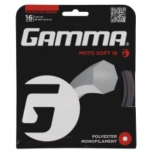 Stringing with tennis string Gamma Moto Soft (Durability+Touch) grey