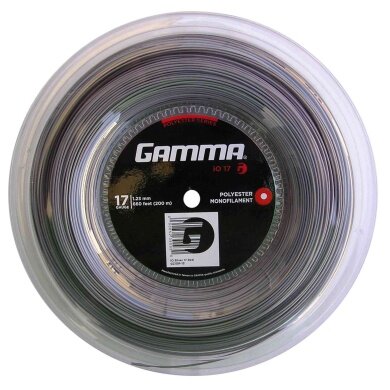 Gamma Tennis String iO (Durability+Power) silver 200m roll