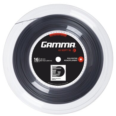 Gamma Tennis String iO Soft (Durability+Touch) grey 200m roll