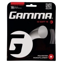 Stringing with Tennis String Gamma iO Soft (Durability+Touch) grey