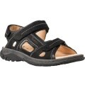 Ganter Leather Sandal Giovanni (rustic, coarse-grained leather, removable footbed) black Men