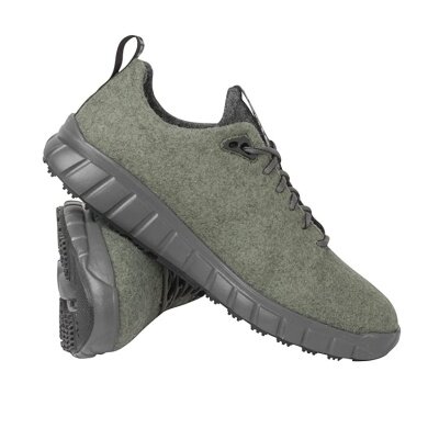 Ganter Sneaker Evo Merino Wool (Merino Walk Felt for Good Climate Comfort) Green/Anthracite Grey Women