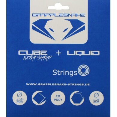 Grapplesnake Tennis String Hybrid Cube/Liquid (Durability+Spin) 2x6m Set