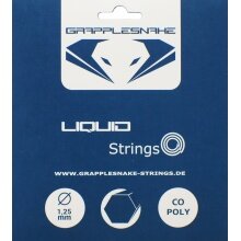 Stringing with tennis string Grapplesnake Liquid 1.25 (Durability+Touch) silver