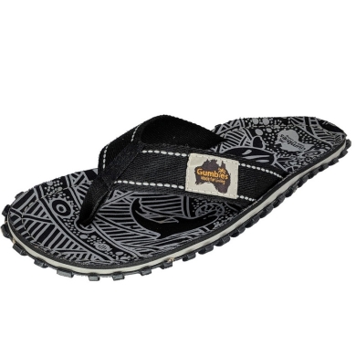 Gumbies Original Flip Flops Black/Grey for Men