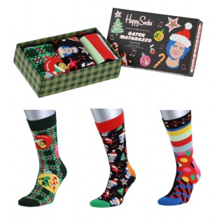 Happy Socks Daily Sock Crew Seize the Season Holiday Gift Box 3-Pack