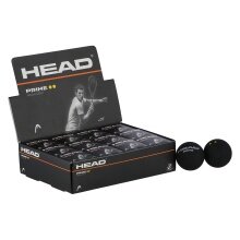 Head Squashball Prime (2 yellow dots, speed very slow) black - 12 balls in box