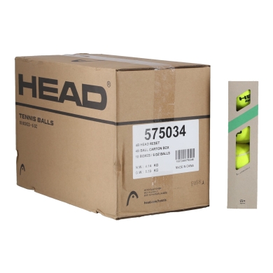 Head Reset Tennis Balls (pressureless) yellow Can 18x4 in Box