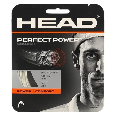 Head Squash String Perfect Power 1.30 white 10m Set